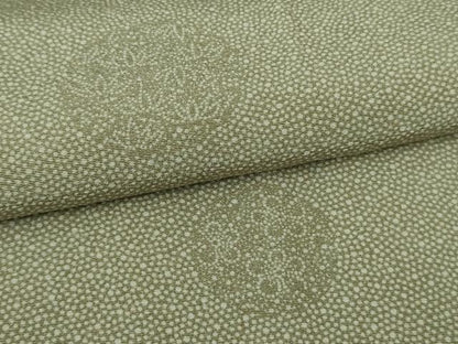平和屋着物●極上　江戸小紋　行儀　雪輪花文　柳鼠色×白　逸品　未使用　DZAB2146kh6