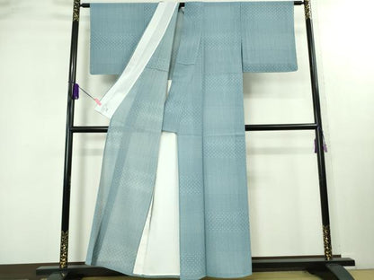 平和屋着物＊極上　夏物　洗える最高級着物　＜英＞はなぶさ謹製　小紋　丸文　逸品　未使用　DZAB2147kh6
