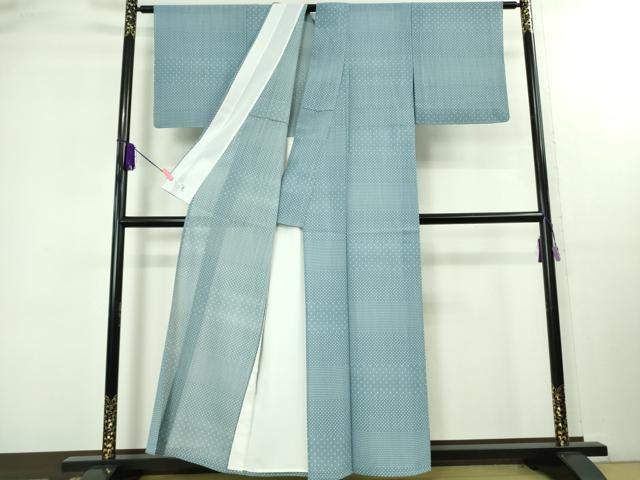平和屋着物＊極上　夏物　洗える最高級着物　＜英＞はなぶさ謹製　小紋　丸文　逸品　未使用　DZAB2147kh6
