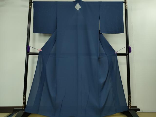 平和屋着物＊極上 夏物 色無地 絽 紺色 逸品 未使用 DZAB2149kh6