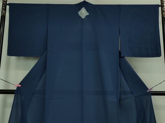 平和屋着物＊極上 夏物 色無地 絽 紺色 逸品 未使用 DZAB2149kh6