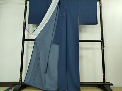 平和屋着物＊極上 夏物 色無地 絽 紺色 逸品 未使用 DZAB2149kh6