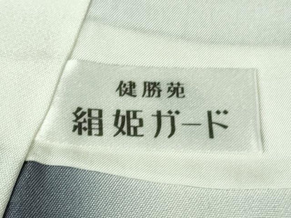 平和屋着物●極上　訪問着　螺鈿　胡蝶蘭　草花文　青藤色地　暈し染め　金銀彩　健勝苑扱い　逸品　未使用　DZAB2151kh6