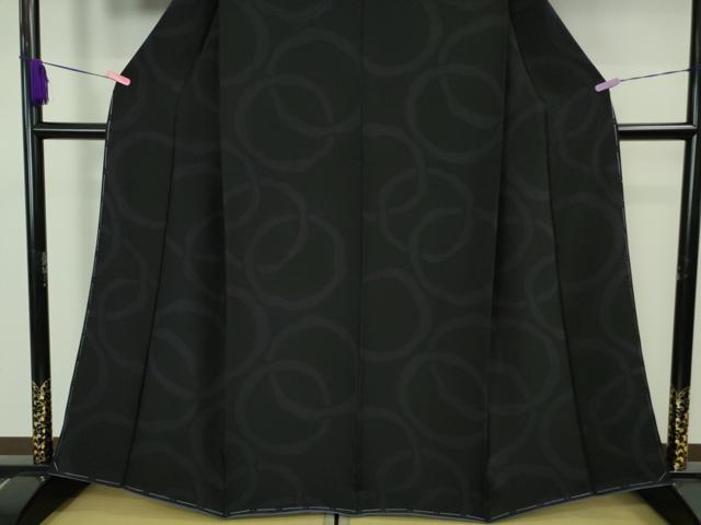 平和屋着物●極上　小紋　輪繋ぎ　黒地　逸品　未使用　DZAB2152kh6 平和屋着物○極上 小紋 輪繋ぎ 黒地 逸品 未使用 DZAB2152kh6の通販 by