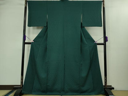 平和屋着物●極上　色無地　立涌地紋　高麗納戸色　逸品　未使用　DZAB2154kh6