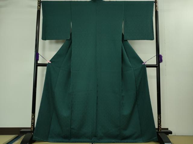 平和屋着物●極上　色無地　立涌地紋　高麗納戸色　逸品　未使用　DZAB2154kh6