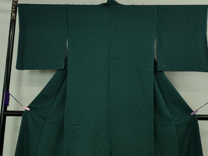 平和屋着物●極上　色無地　立涌地紋　高麗納戸色　逸品　未使用　DZAB2154kh6