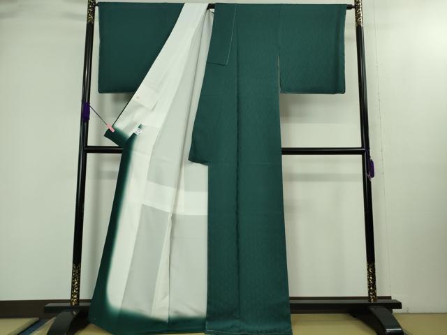 平和屋着物●極上　色無地　立涌地紋　高麗納戸色　逸品　未使用　DZAB2154kh6