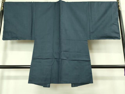 平和屋着物■極上　男性　紬　アンサンブル　長羽織　亀甲柄　羽裏・鷹　逸品　未使用　DZAB2158kh6