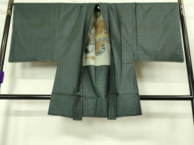 平和屋着物■極上　男性　男柄の最高峰　西郷柄　西郷絣　本場大島紬　アンサンブル　長羽織　、松山茂治作　証紙付き　逸品　DZAB2164kh6