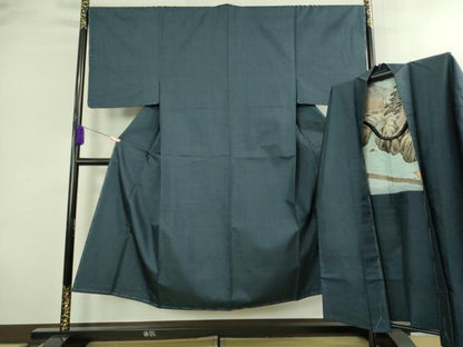 平和屋着物■極上　男性　本場大島紬　アンサンブル　長羽織　100亀甲　総詰め　逸品　未使用　DZAB2168kh6