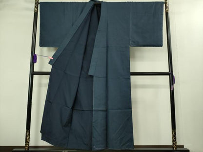 平和屋着物■極上　男性　紬　アンサンブル　長羽織　亀甲柄　羽裏・茶道具　逸品　未使用　DZAB2171kh6