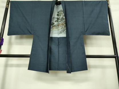 平和屋着物■極上　男性　本場大島紬　アンサンブル　長羽織　100亀甲　総詰め　中村ミサヨ作　証紙付き　逸品　未使用　DZAB2174kh6