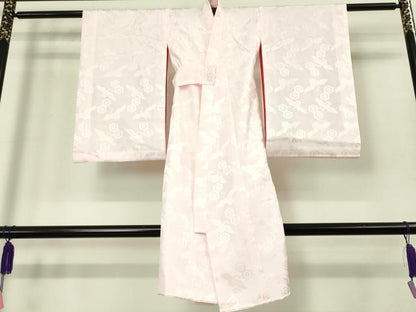 平和屋本店[]極上　七五三　女の子　3歳　祝着・襦袢セット　駒刺繍　絞り　飛鶴花毬文　逸品　DZAB2177kh6