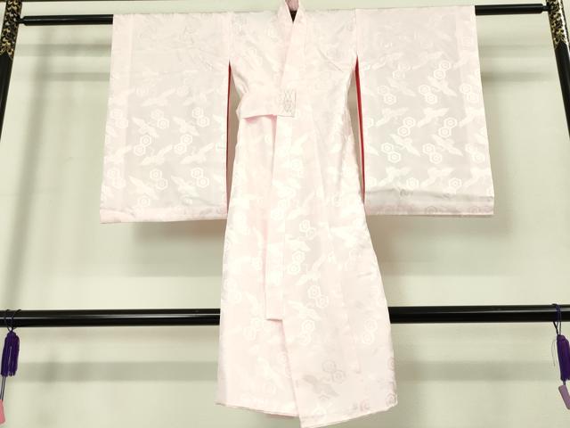 平和屋本店[]極上　七五三　女の子　3歳　祝着・襦袢セット　駒刺繍　絞り　飛鶴花毬文　逸品　DZAB2177kh6