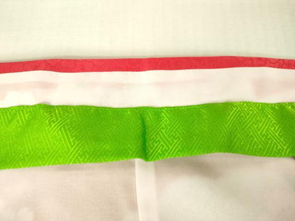 平和屋本店[]極上　七五三　女の子　7歳　祝着・襦袢セット　駒刺繍　雪輪花毬文　金彩　逸品　新品　DZAB2184kh6