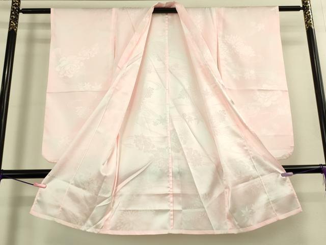 平和屋本店[]極上　七五三　女の子　7歳　祝着・襦袢セット　駒刺繍　絞り　花毬文　黒地　金彩　逸品　新品　DZAB2188kh6