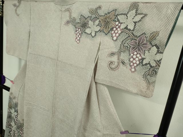 平和屋本店●極上　名門　藤娘きぬたや・総絞り　訪問着　葡萄蔦の葉文　暈し染め　逸品　DZAB2194kh6