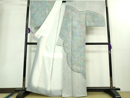 平和屋本店●極上　名門　藤娘きぬたや・総絞り　訪問着　菊　暈し染め　逸品　DZAB2195kh6