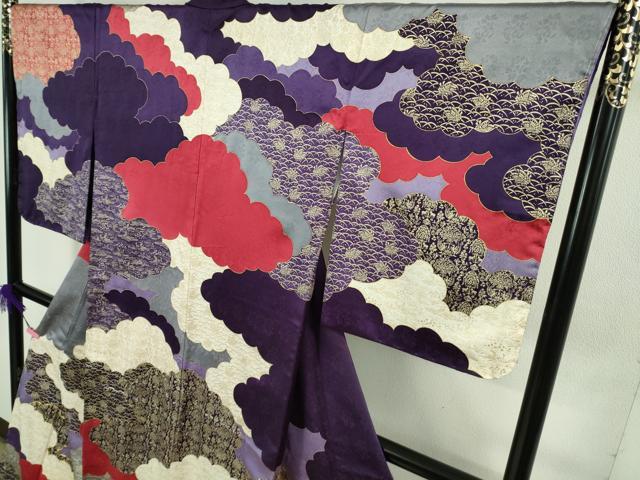 平和屋本店●極上　皇室献上作家　藤井寛　訪問着　駒刺繍　雲重ね　金彩　三越扱い　ロング丈　逸品　未使用　DZAB2198kh6