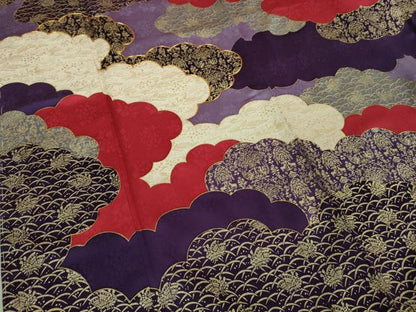平和屋本店●極上　皇室献上作家　藤井寛　訪問着　駒刺繍　雲重ね　金彩　三越扱い　ロング丈　逸品　未使用　DZAB2198kh6