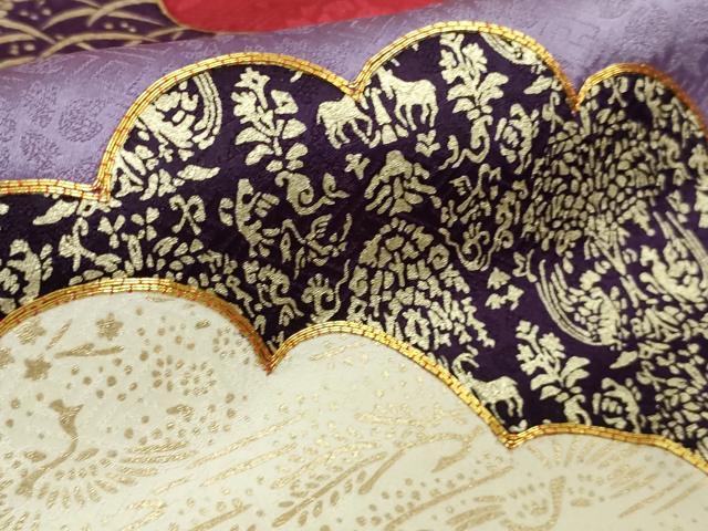 平和屋本店●極上　皇室献上作家　藤井寛　訪問着　駒刺繍　雲重ね　金彩　三越扱い　ロング丈　逸品　未使用　DZAB2198kh6