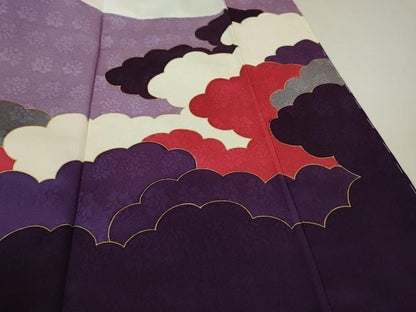 平和屋本店●極上　皇室献上作家　藤井寛　訪問着　駒刺繍　雲重ね　金彩　三越扱い　ロング丈　逸品　未使用　DZAB2198kh6