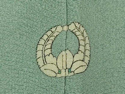 平和屋本店●極上　本加賀友禅作家　百貫華峰　訪問着　飛鶴松梅文　青竹色地　暈し染め　逸品　DZAB2209kh6