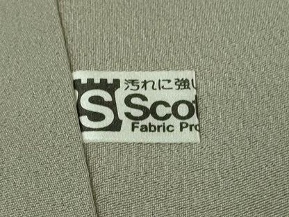 平和屋本店●極上　加賀友禅の巨匠　初代　由水十久　訪問着　女人　ドウダンツツジ　茶鼠色地　逸品　DZAB2210kh6