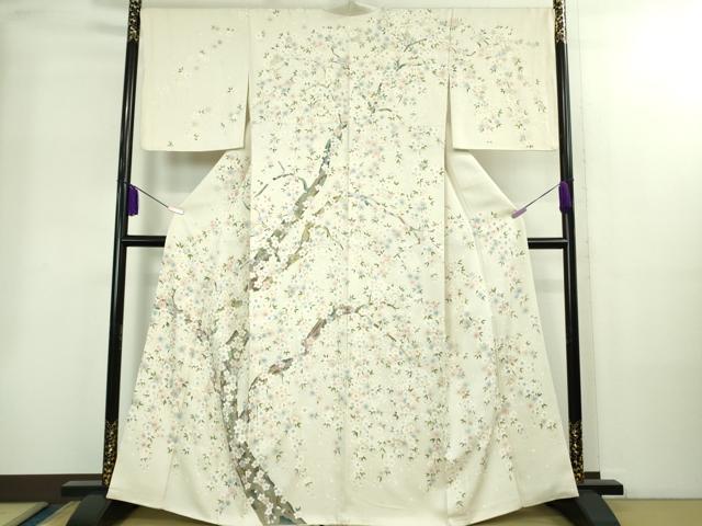 平和屋本店●極上　訪問着　枝桜　象牙色地　金彩　逸品　DZAB2211kh6