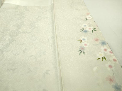 平和屋本店●極上　訪問着　枝桜　象牙色地　金彩　逸品　DZAB2211kh6