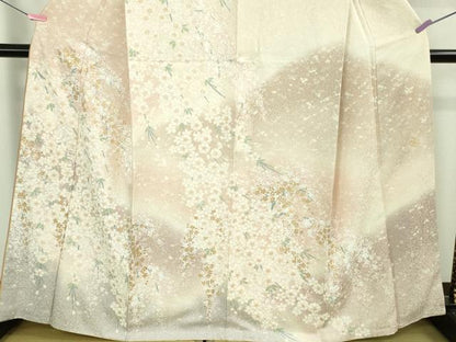 平和屋本店●極上　ブライダルファッションデザイナー・桂由美　訪問着　枝垂れ桜　暈し染め　逸品　DZAB2212kh6