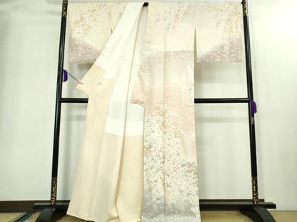 平和屋本店●極上　ブライダルファッションデザイナー・桂由美　訪問着　枝垂れ桜　暈し染め　逸品　DZAB2212kh6