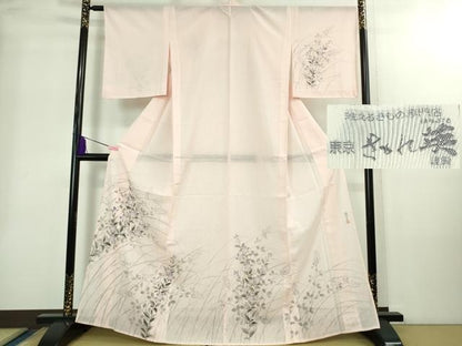 平和屋本店＊極上 夏物 洗える最高級着物 ＜英＞はなぶさ謹製 訪問着 作家物 手描き 桔梗 逸品 未使用 DZAB2219kh6
