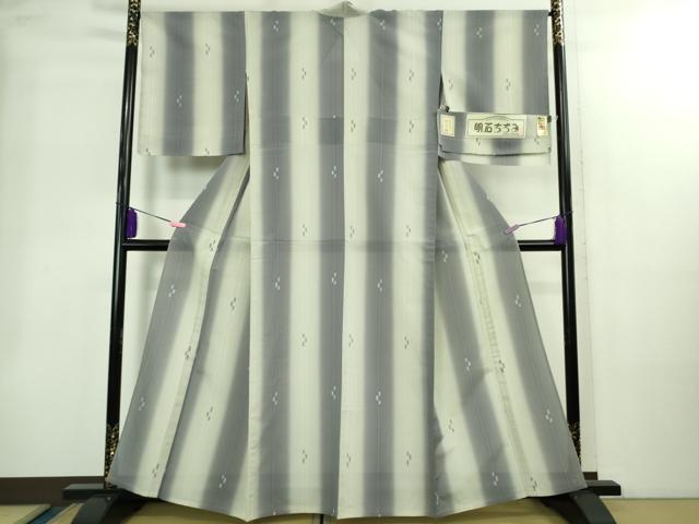 平和屋着物＊極上 夏物 明石ちぢみ 大島又治作 証紙付き 逸品 未使用 DZAB2225kh6
