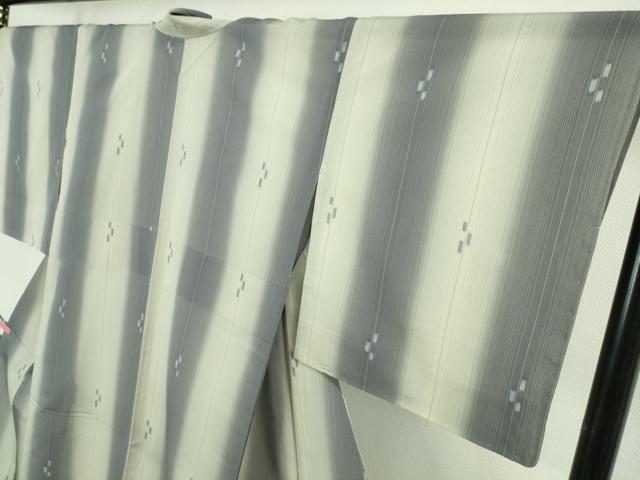 平和屋着物＊極上 夏物 明石ちぢみ 大島又治作 証紙付き 逸品 未