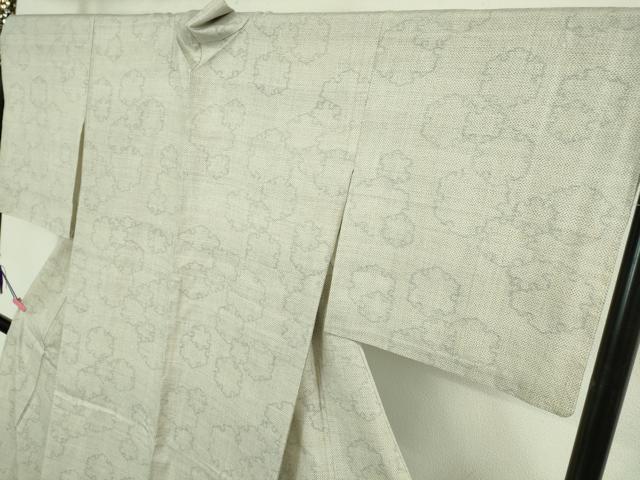 平和屋本店▽極上　本場結城紬　重要無形文化財　単衣　結織苑　雪輪重ね　証紙・保証書付き　逸品　DZAB2229kh6