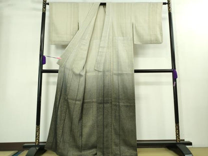 平和屋着物▽極上　ひなや工房　くむ・あむ・おる　伊豆蔵明彦　訪問着　単衣　金糸　金通し地　逸品　DZAB2236kh6