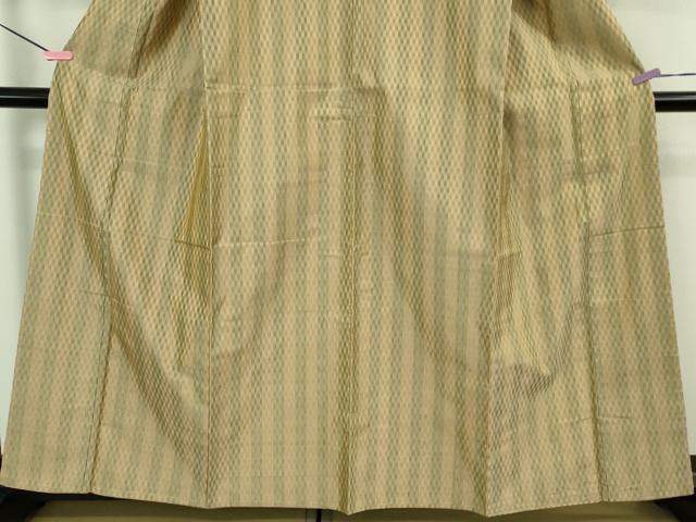 平和屋本店●極上　山下八百子　本場黄八丈　市松綾織　紬　逸品　未使用　DZAB2240kh6