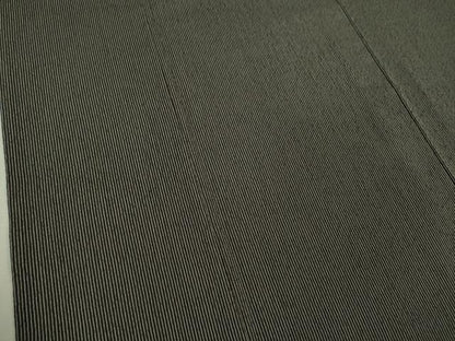 平和屋本店▽極上　男性　白鷹お召　単衣　縞　蝉色×鈍色　証紙付き　逸品　未使用　DZAB2245kh6
