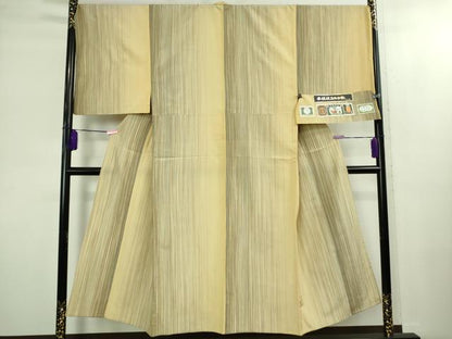 平和屋本店▽極上 男性 本塩沢 やまだ織 200色 単衣 阿部芳子作 証紙付き 逸品 DZAB2246kh6