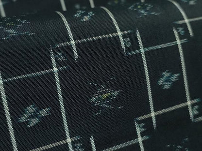 平和屋着物●極上　本場琉球絣　手おり　中村孫吉作　濃藍色地　証紙付き　逸品　未使用　DZAB2250kh6