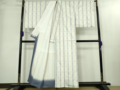 平和屋本店●極上　本場大島紬　白大島　吉祥間道　やまと誂製　逸品　DZAB2254kh6