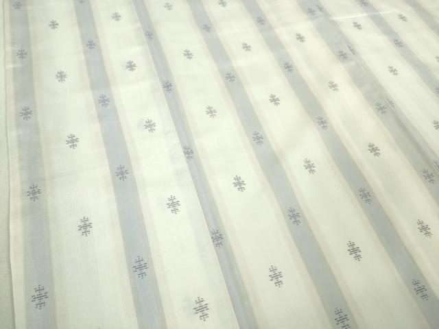 平和屋本店●極上　本場大島紬　白大島　吉祥間道　やまと誂製　逸品　DZAB2254kh6