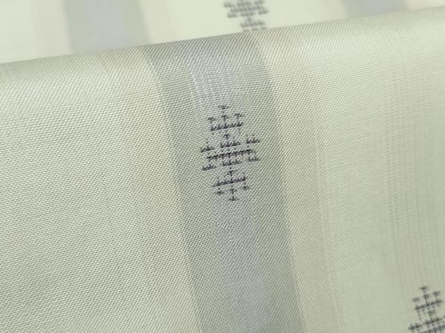 平和屋本店●極上　本場大島紬　白大島　吉祥間道　やまと誂製　逸品　DZAB2254kh6
