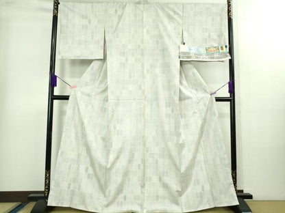 平和屋本店●極上　本場大島紬　白大島　結がすり　白絣　窪田織物謹製　ますいわ屋扱い　証紙付き　逸品　DZAB2255kh6