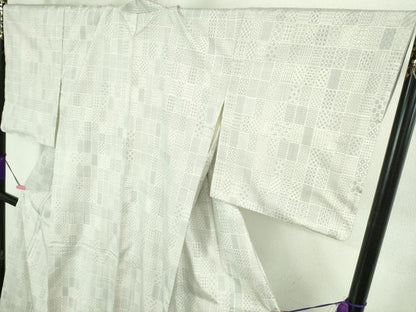 平和屋本店●極上　本場大島紬　白大島　結がすり　白絣　窪田織物謹製　ますいわ屋扱い　証紙付き　逸品　DZAB2255kh6