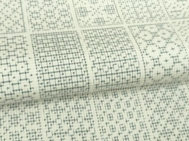 平和屋本店●極上　本場大島紬　白大島　結がすり　白絣　窪田織物謹製　ますいわ屋扱い　証紙付き　逸品　DZAB2255kh6 平和屋本店○極上 本場大島紬 白大島 結がすり 白絣 窪田織物謹製