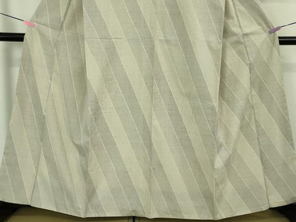 平和屋本店●極上　綿薩摩　東郷織物謹製　手織　160亀甲　斜線文　逸品　DZAB2261kh6
