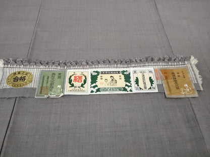 平和屋本店●極上　本場結城紬　重要無形文化財　奥順謹製　色無地　薄鼠色　高島屋扱い　逸品　DZAB2266kh6